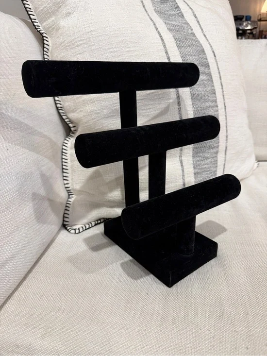 Black Velvet Triple Bracelet Display Stand