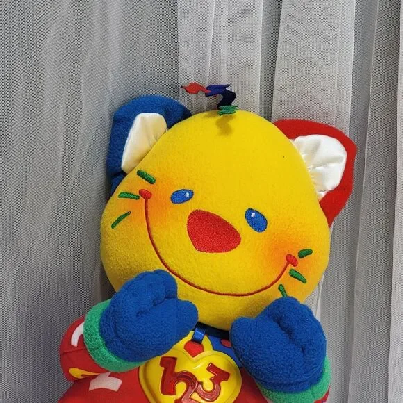 Fisher Price 1999 Baby Smartronics Kitty Cat 1 2‎ 3 Counting Stuffed Plush Toy