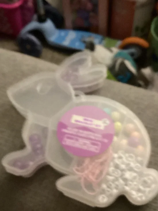 Kids Bunny Bead Necklace Craft Kit - Pink