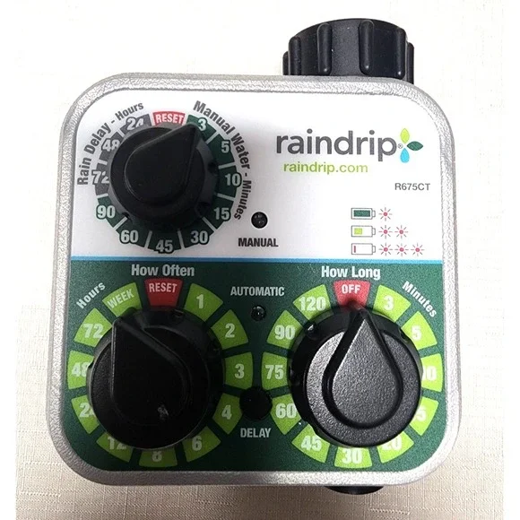 Raindrip R675CT Analog Sprinkler  Timer  Rain Delay New Open‎ Box