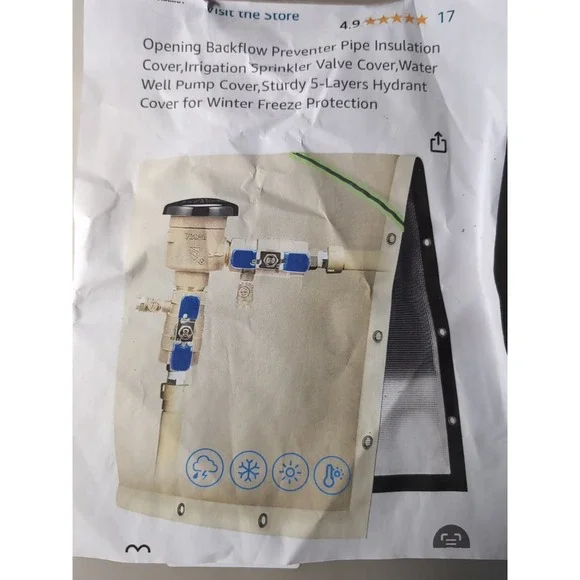 2-Way Opening Backflow Preventer Pipe Insulation Cover (5°F) - Irrigation Sprink