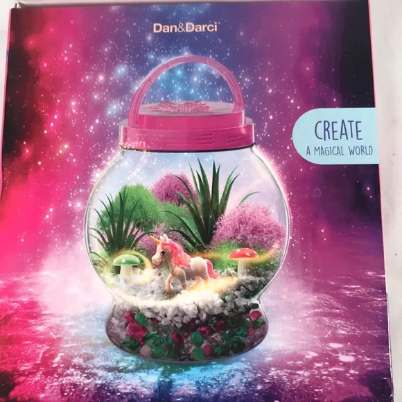 Light Up Unicorn Terrarium Kit Fantasy Night Glowing Gardening