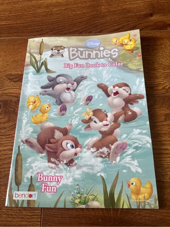 Disney Bunnies Big Fun Book to Color - Teal, Brown, Yellow