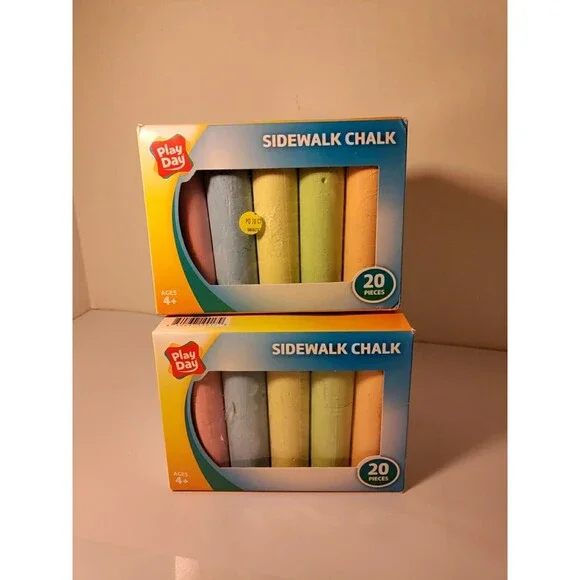Two 20 Pack Boxes Of Multi Color Sidewalk Chalk For Hours Of Fun