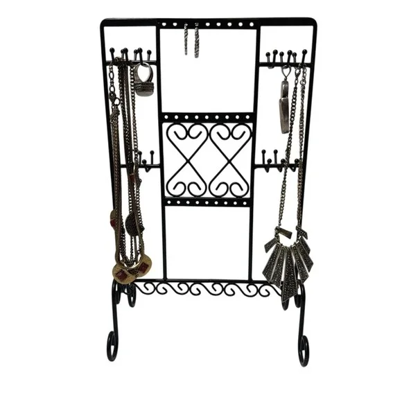 Black Metal Jewelry Accessories Organizer‎ Stand