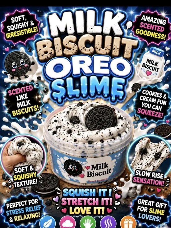 Milk Biscuit(Oreo) Scented Viral  Butter Slime