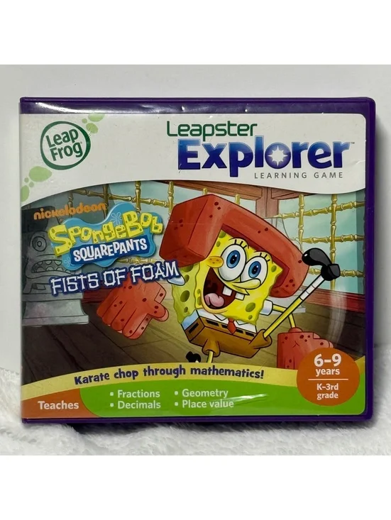 LeapFrog Leapster Explorer SpongeBob SquarePants Fists of Foam Complete