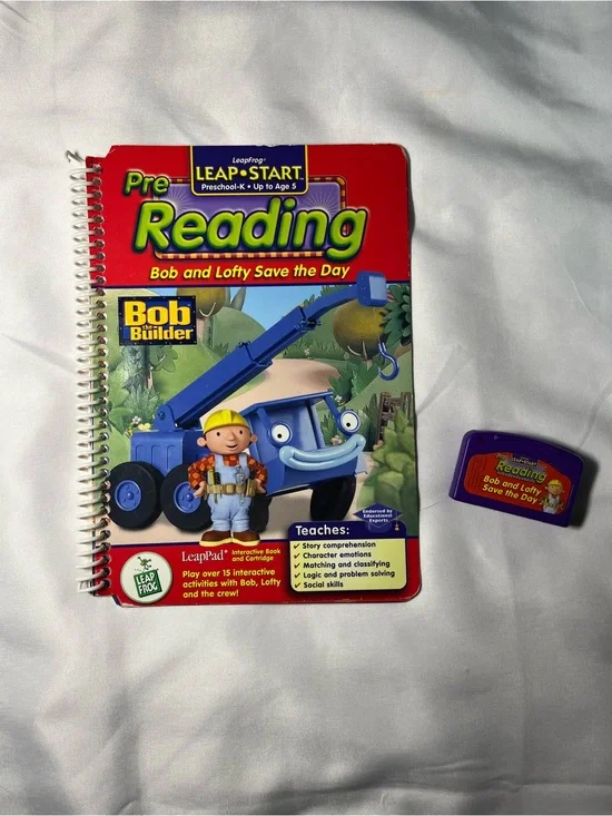 Vintage LeapFrog LeapPad Bob & Lofty Save the Day Book & Cartridge Pre-Reading