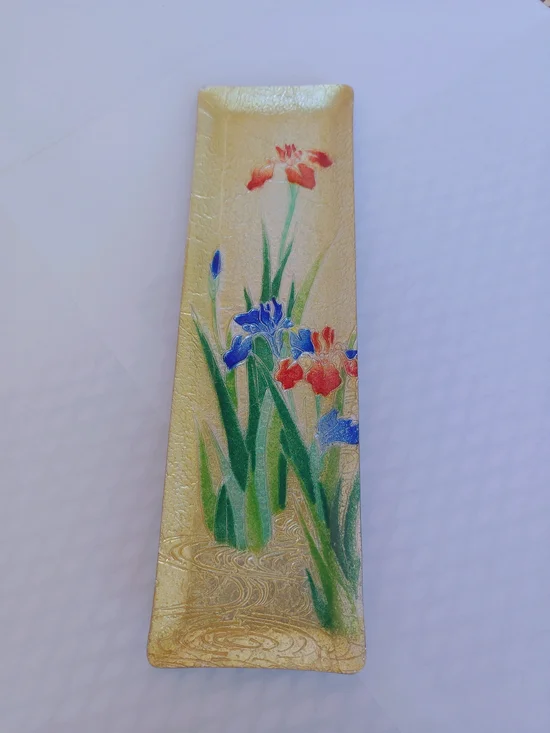 Japanese Style Iris Decorative Tray