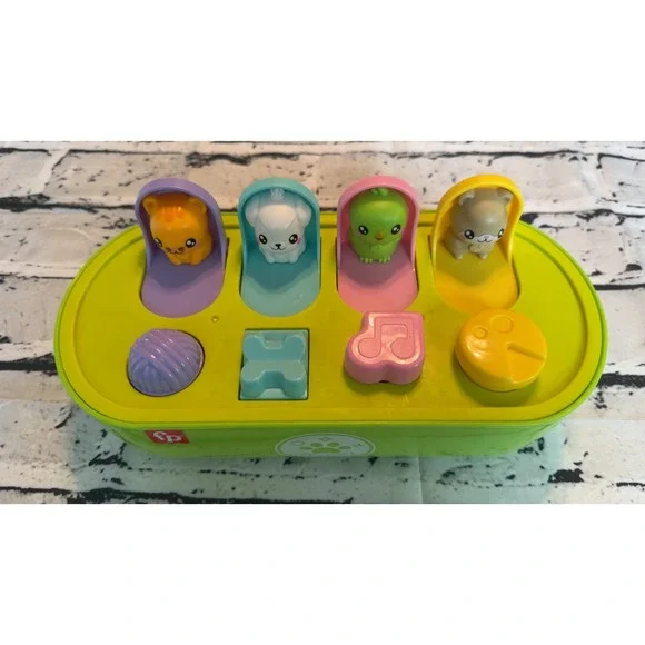 Fisher-Price Hide & Peek Pop-Up Baby Toddler Activity Toy Animal Friends GJW24