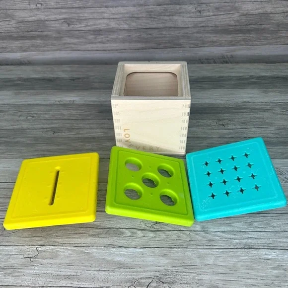 Lovevery Coin Bank Carrots Drop Box Wood Toy Lot Montessori Play Preschool Lids