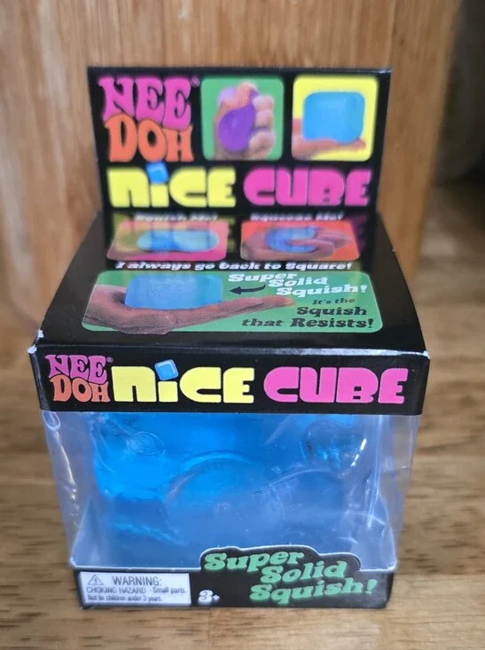 NeeDoh Nice Cube Blue Super Solid Squish