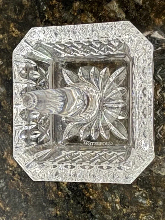 Waterford Lismore Crystal Square Ring Holder | 3” Ring Dish | Made in Slovenia