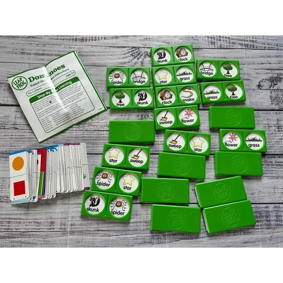 LeapFrog Dominoes Learning Game Kids Green Educational Matching Tiles 2005