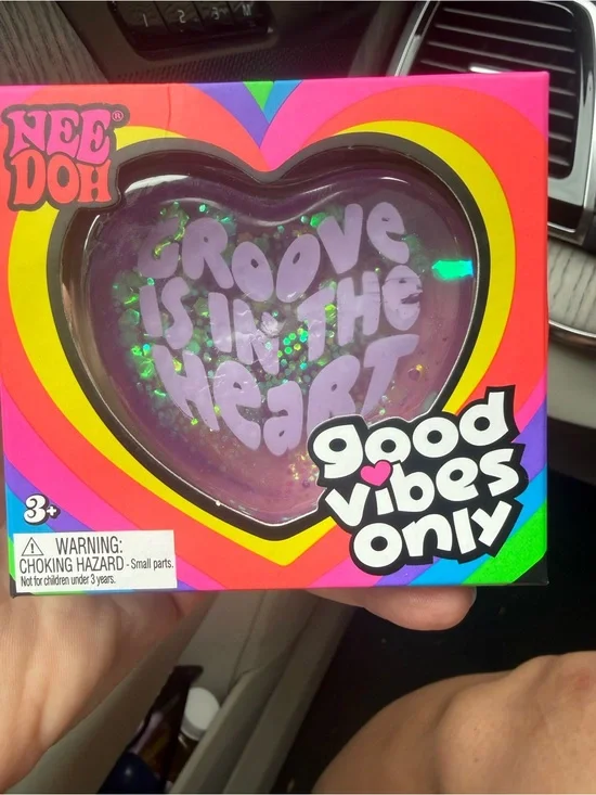 NeeDoh Good Vibes Only Heart Sensory Toy - Purple
