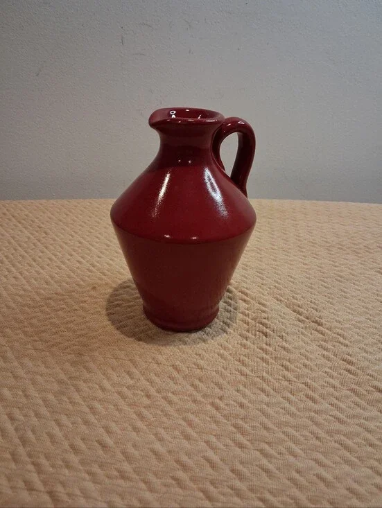 Sur La Table 6in Miniature Red Ceramic Pitcher