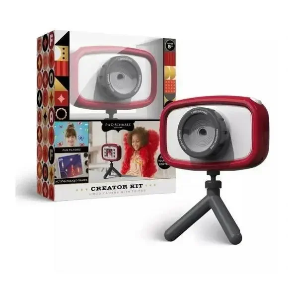 NEW! FAO Schwarz Video Camera w. Tripod (includes Creator Kit)