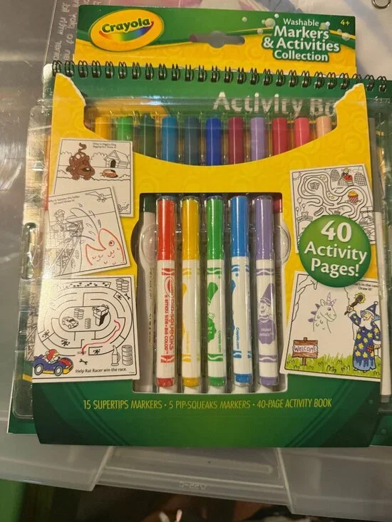 NEW crayola marker set/activity book