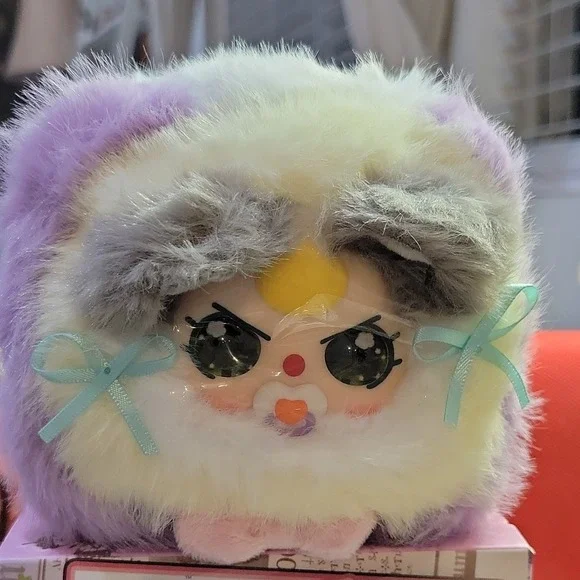SECRET !!!!Curplanetaa Plush Jewelry Box Purple White Square Animals Line Zipper