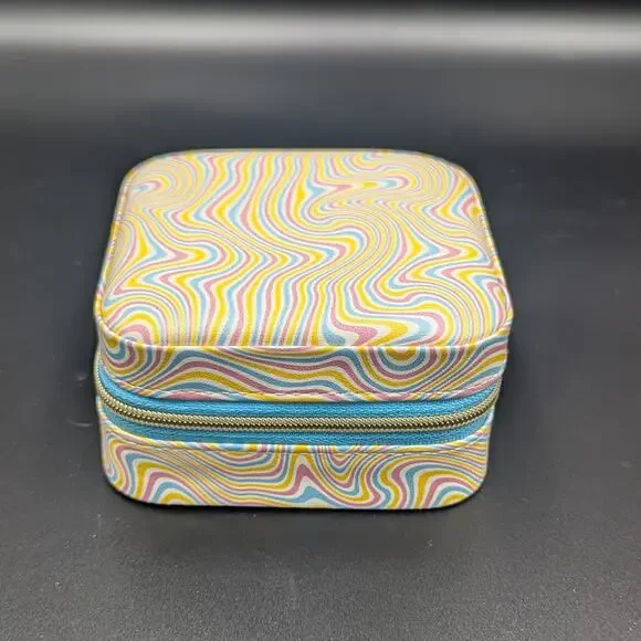 Colorful Swirl Travel Jewelry Case