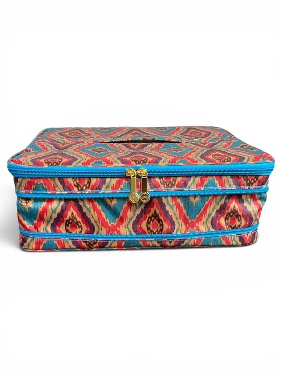 Colorful Ikat Pattern Jewelry Storage or Travel