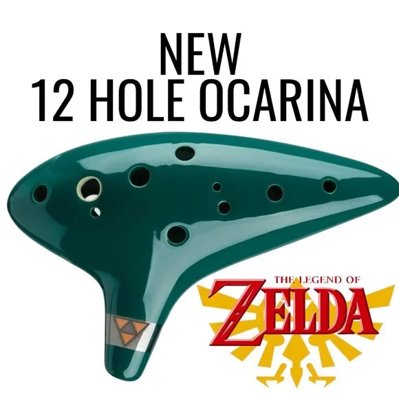 NEW Zelda Ocarina 12 Hole Alto C Ocarina Musical Instrument Christmas Gift Song