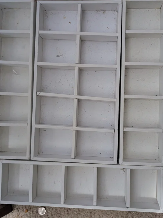 White Compartment Storage Tray Set