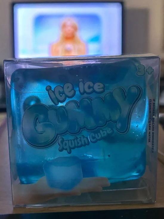 Ice Ice Gummy Squish Cube - Blue Squishy Toy - Needoh Niceberg inspired!