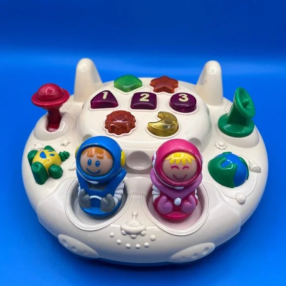 Vtech Little Smart Magic Lights Space Station Toy Music Shapes 1990s WORKS