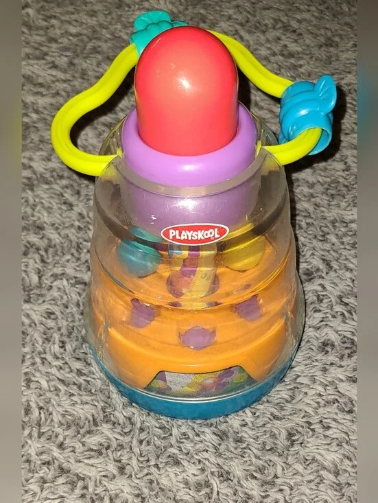 Vintage 1999 HASBRO PLAYSKOOL SPINNER BALL PUSH POPPER Infant Toddler TOY