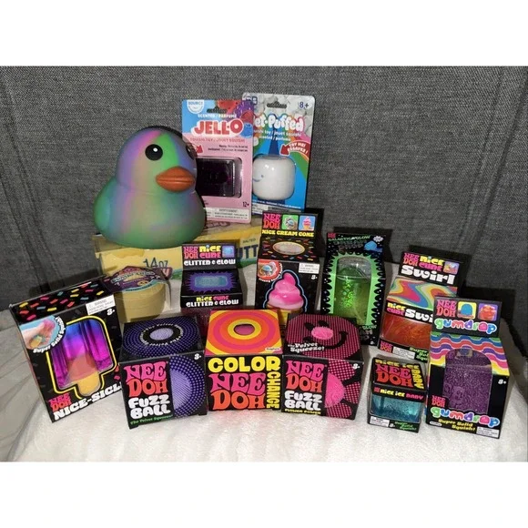 Schylling NeeDoh Lot of 10 & 5 Other Squish. All Brand New. Authentic NeeDoh