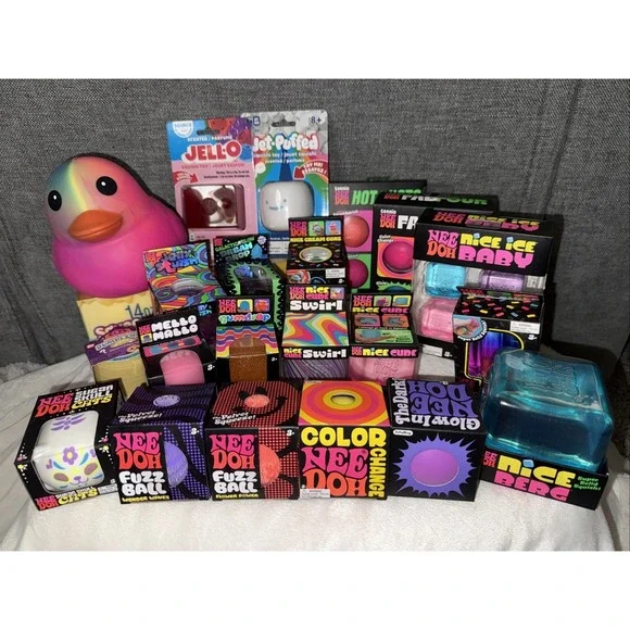 Schylling NeeDoh Lot of 15 & 5 Other Squish. All Brand New. Authentic NeeDoh