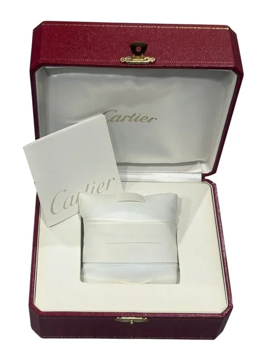 Vintage Cartier Watch Box COWA 0043 in Red Leather/Ivory Interior