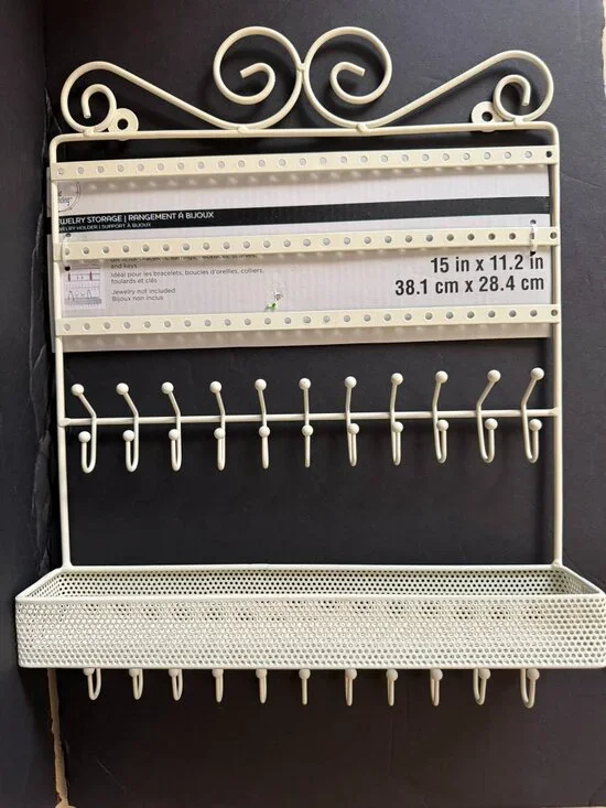 Bead Landing Jewelry Necklace Earrings Wall Display Storage Organizer Metal