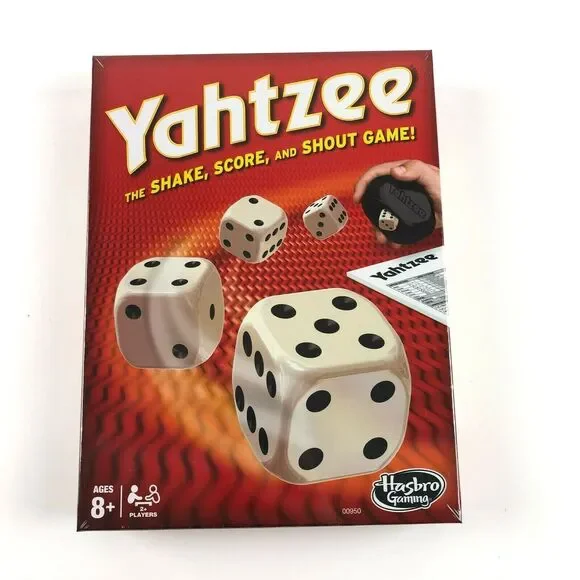 Yahtzee Shake Score and Shout Game By Hasbro Gaming 2+ Players Ages 8+ New