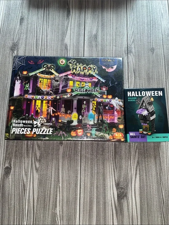 Halloween House 1000-Piece Puzzle — Multi-Color Haunted Decorations