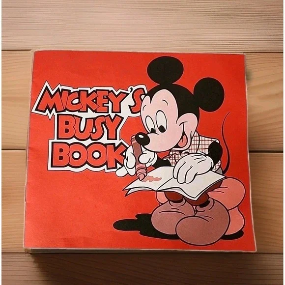 Vintage Disney Mickey's Busy Book 1986 Rare Fan Gift‎ New