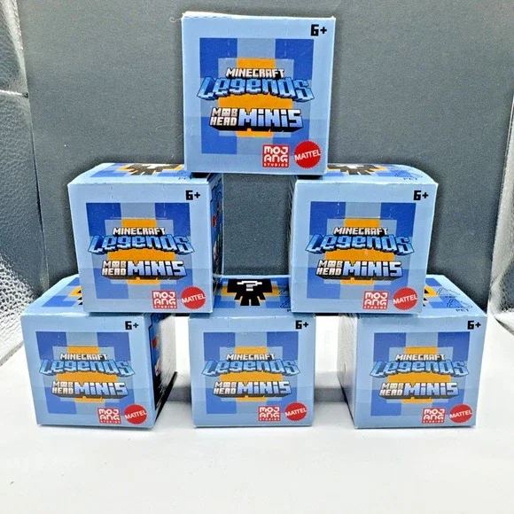 MINECRAFT Lot (6) Mob‎ Head LEGENDS Minis Mystery Figure Boxes New Sealed Mattel