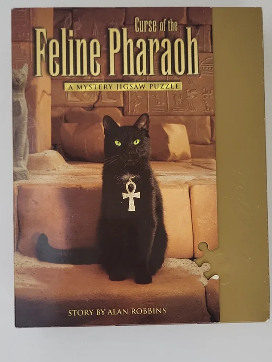 New Vtg 90s Curse of the Feline Pharaoh Cat Puzzle 1000 Pieces Sealed