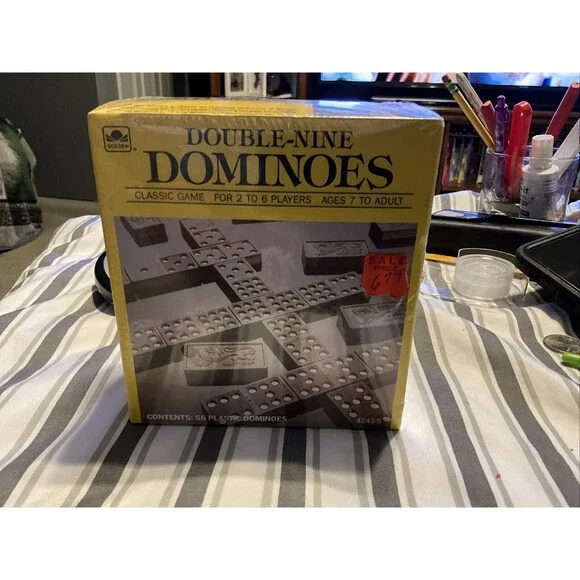 Double-Nine Dominoes by Golden 2-6 Players Ages 7 1989 Vintage New