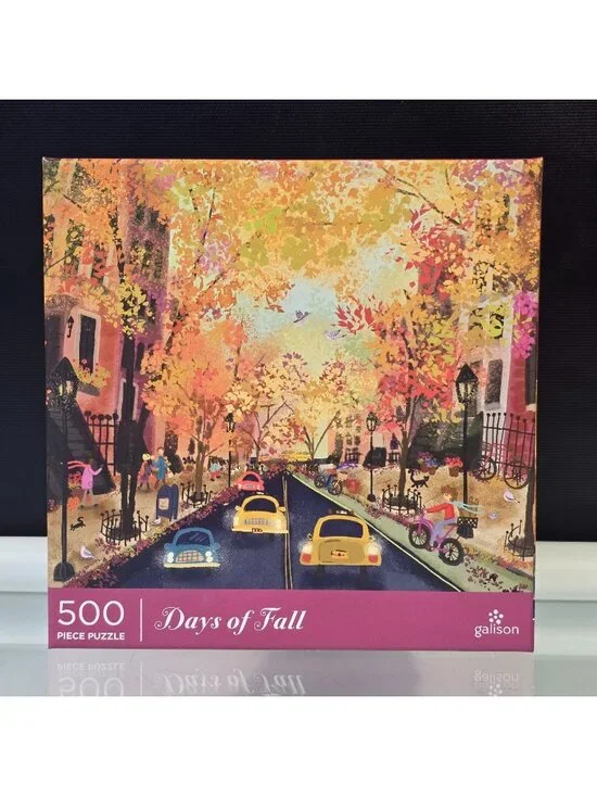 Galison Days of Fall 500-Piece Jigsaw Puzzle
