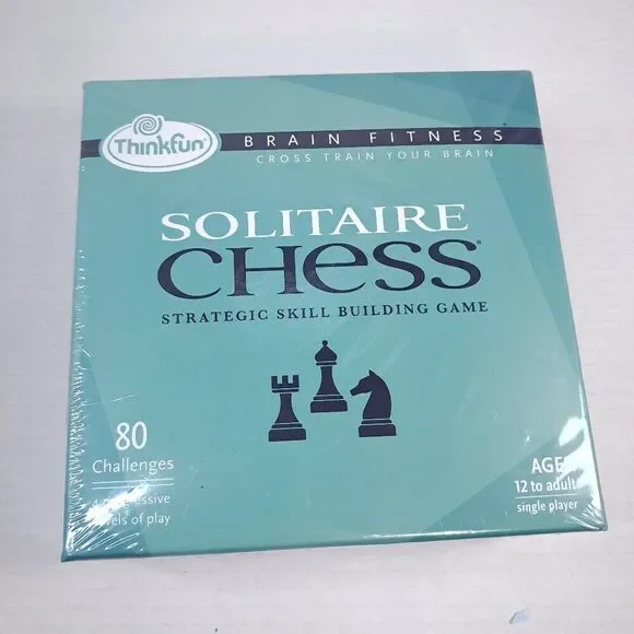 New ThinkFun Solitaire Chess Brain Fitness‎ Strategic Skill building Game sealed