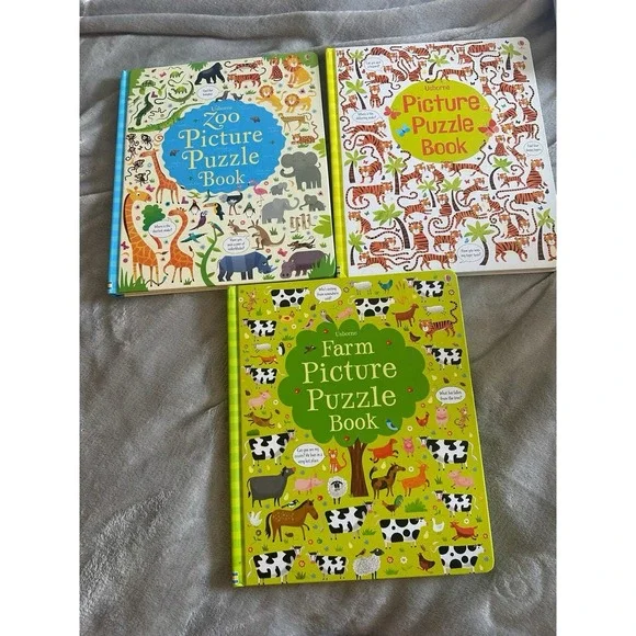 USBORNE Picture Puzzle Books [Hardcover] [2015] - Lot of 3