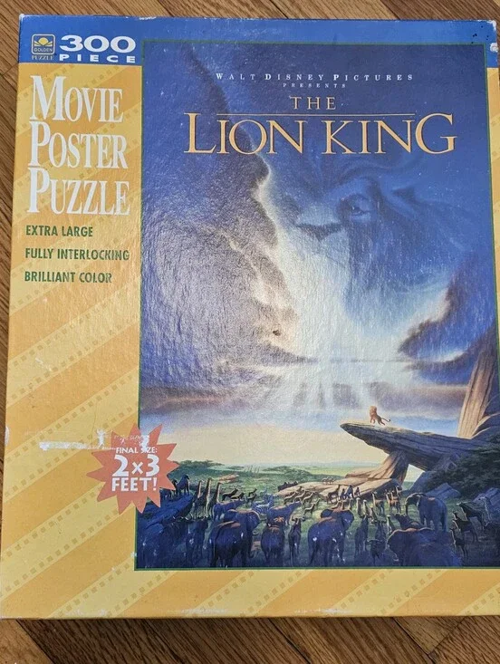 Vintage 1994 Disney's The Lion King Movie  2X3 Poster 300 Piece Puzzle
