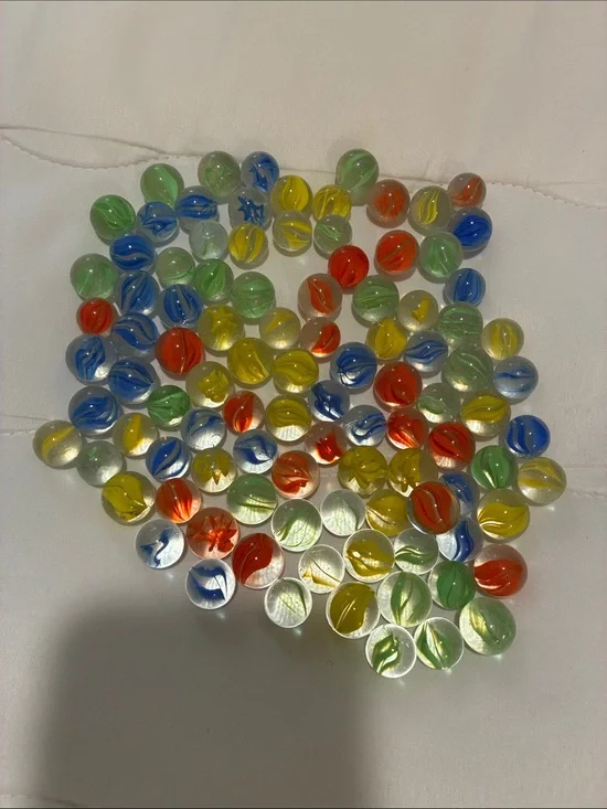 Vintage Classic Glass Marbles Set - Multicolor