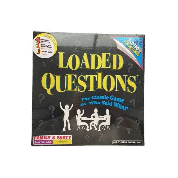 Loaded Questions Family Board Game‎ 4 To 6 Players Ages Teen Adult Fun Funny New