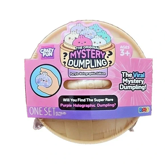 RMS Crazy Fun Squishy Purple Holographic Edition Mystery Dumpling Sealed