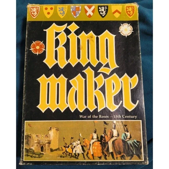 1976 KING MAKER War Of The Roses Bookcase Board Game Avalon Hill 100% Complete