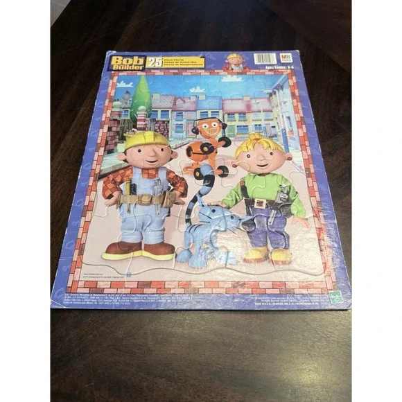 Milton Bradley Bob the Builder 25 piece puzzle  Frame Tray
