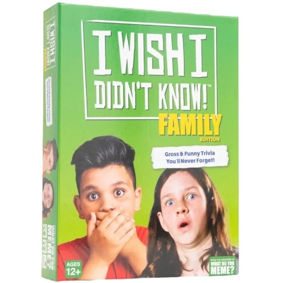 I Wish I Didn’t Know! Family Edition Silly Gross Trivia Game by What Do You Meme